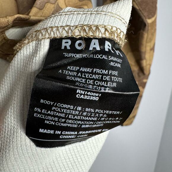 Roark Revival Camo Brown Long Sleeve Shirt Outdoor Snap Button Small - Picture 9 of 9